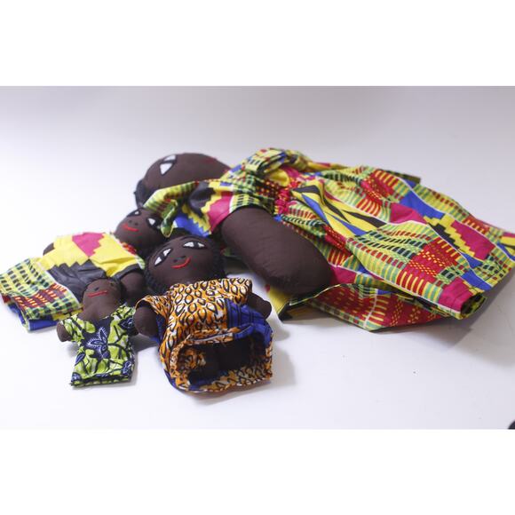 African, Kenia, Rag Doll, Mother with Children, Bright Clothing, ~ 250521-WH 288 - Picture 3 of 3